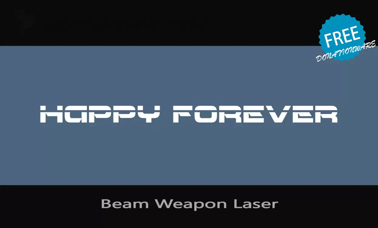 Font Sample of Beam-Weapon-Laser