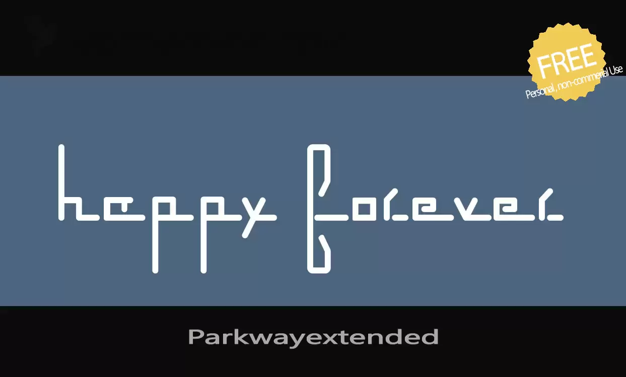 Font Sample of Parkwayextended