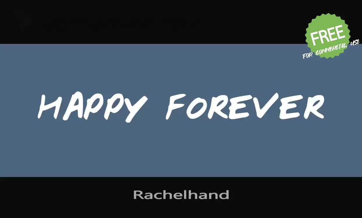 「Rachelhand」字体效果图