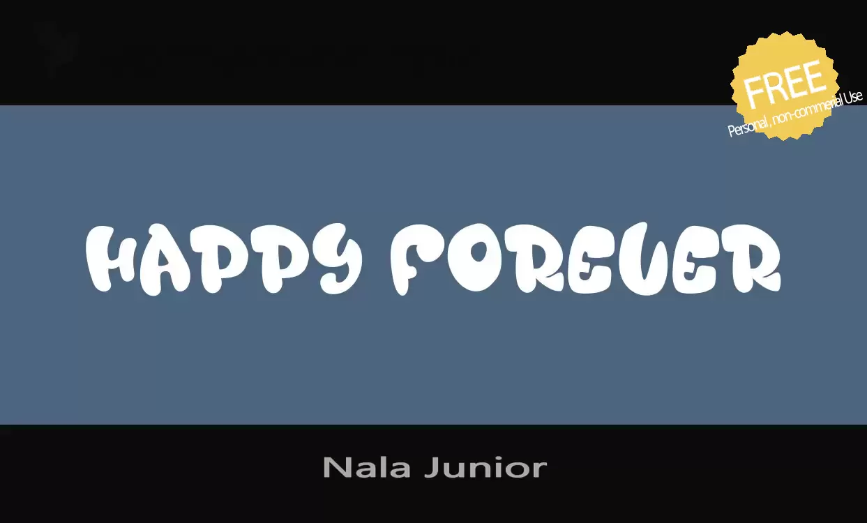 Font Sample of Nala-Junior