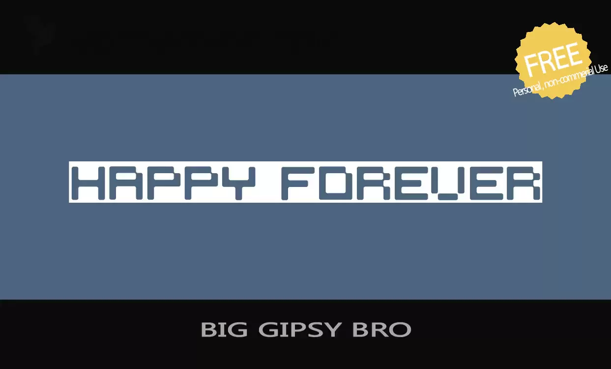 「BIG-GIPSY-BRO」字体效果图