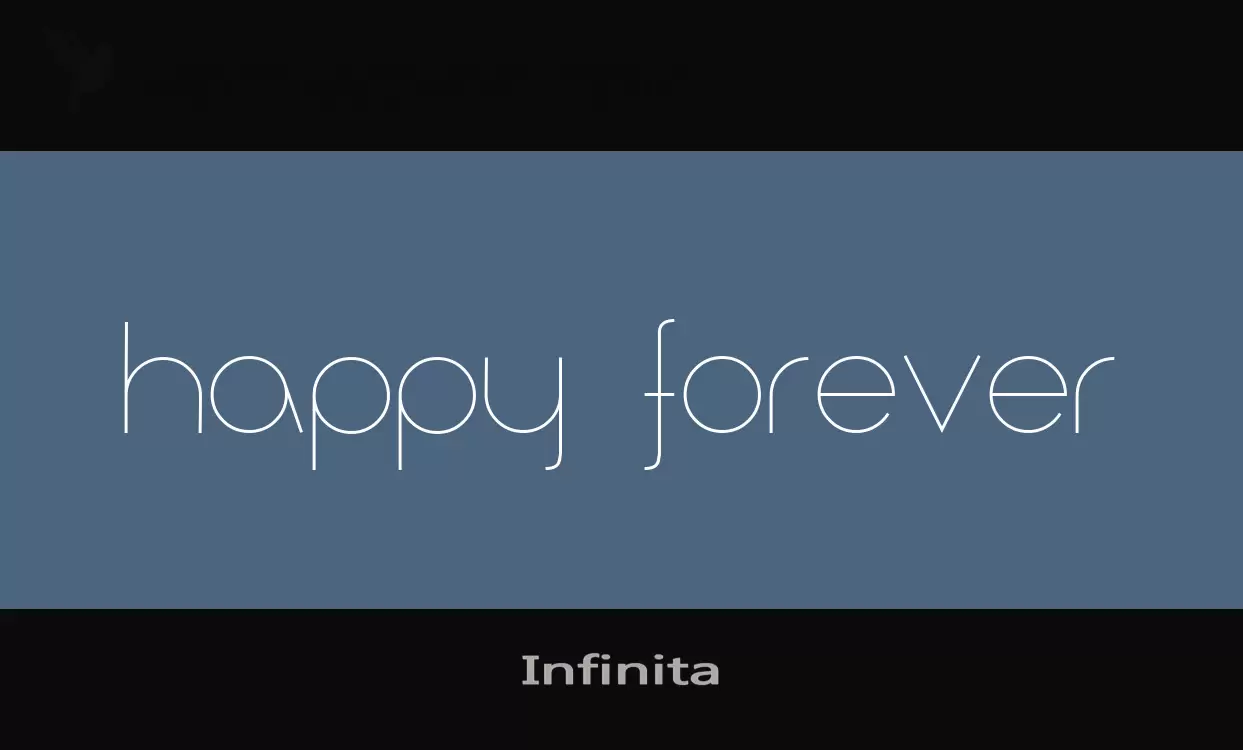 Font Sample of Infinita