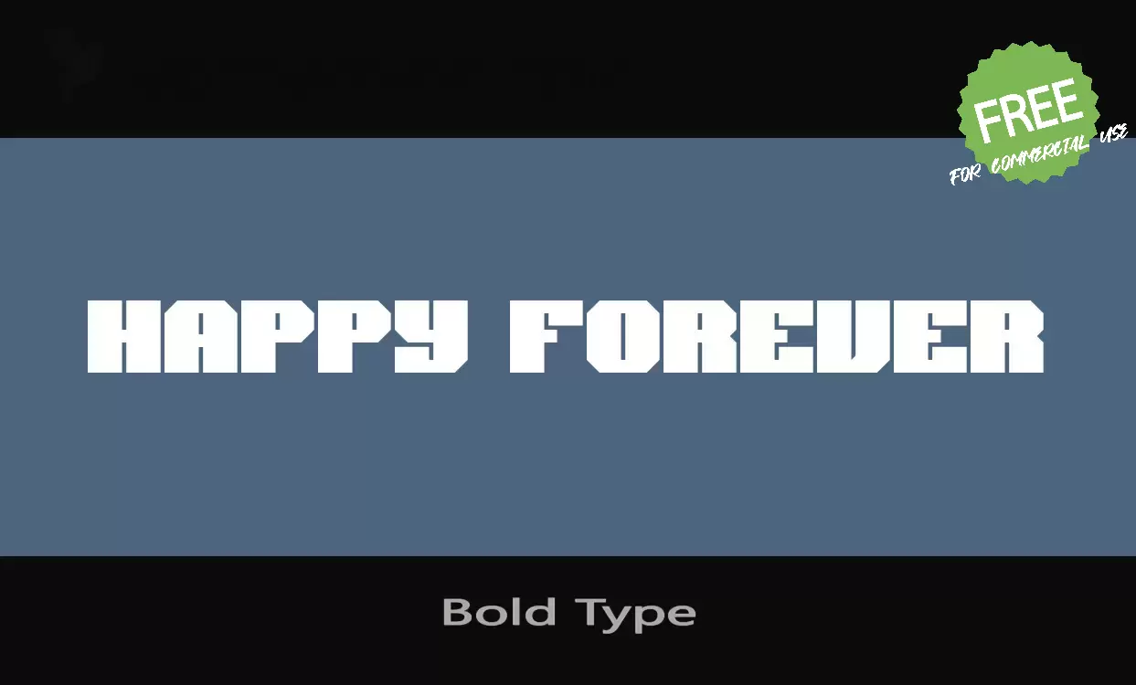 Sample of Bold Type