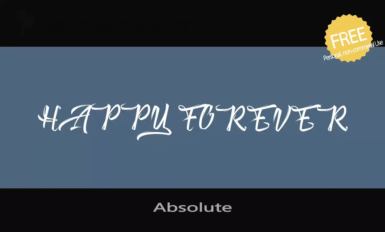 「Absolute」字体效果图