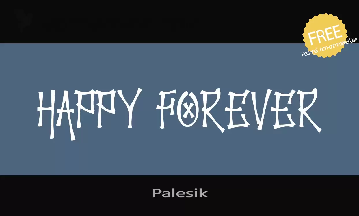 Font Sample of Palesik