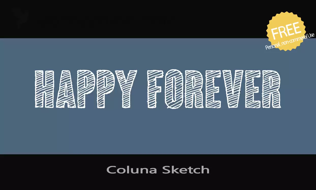 Font Sample of Coluna-Sketch