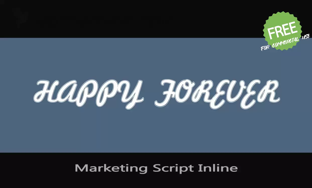 「Marketing Script Inline」字体效果图