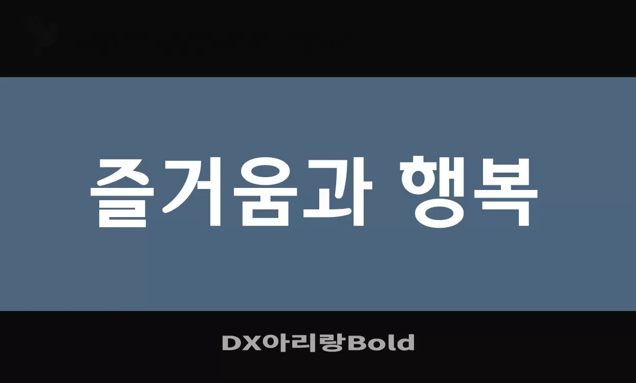 「DX아리랑Bold」字体效果图