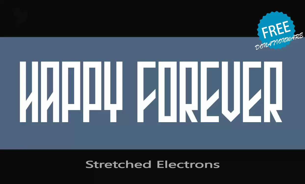 Font Sample of Stretched-Electrons