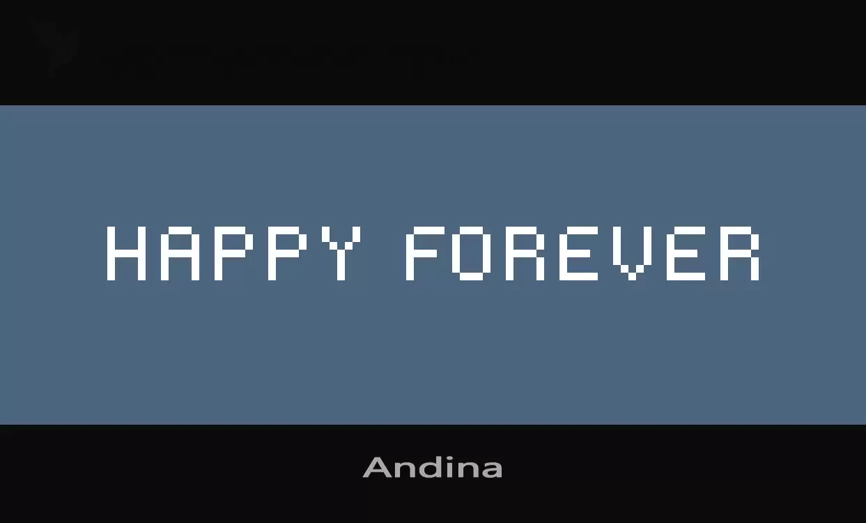 Font Sample of Andina