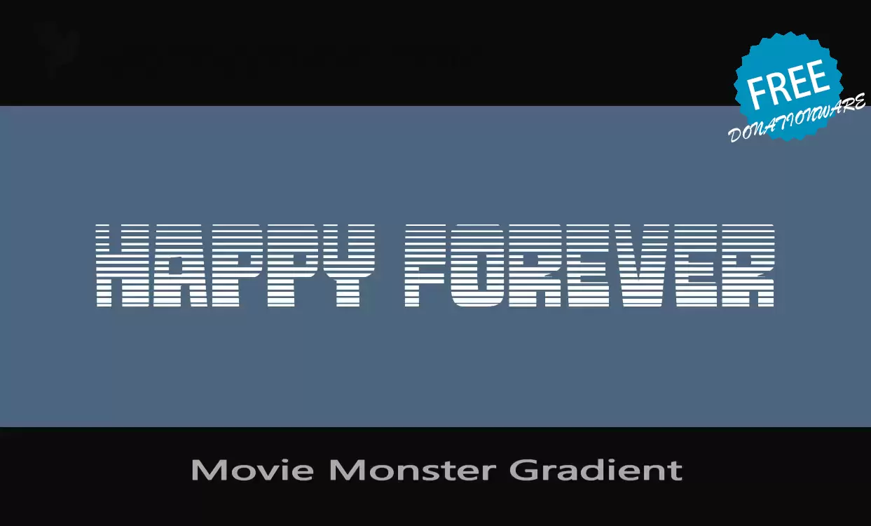 Font Sample of Movie-Monster-Gradient