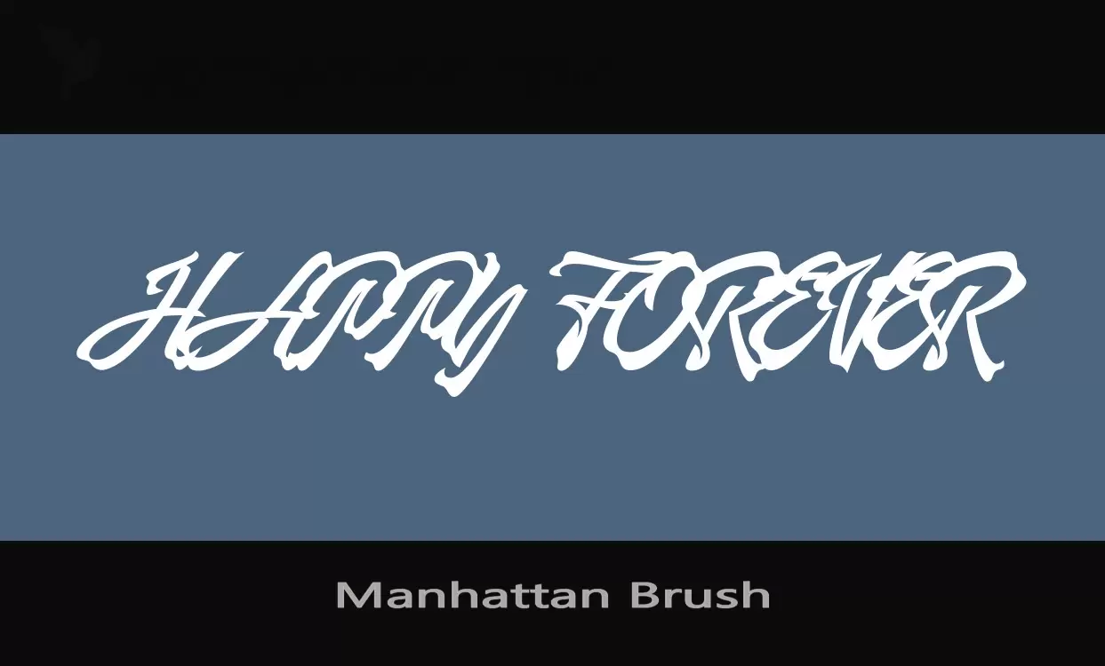 Font Sample of Manhattan-Brush