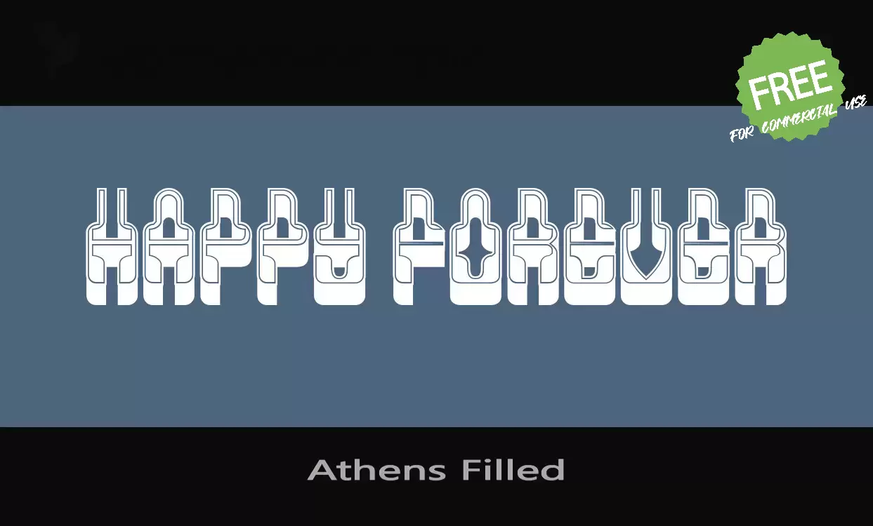 「Athens Filled」字体效果图