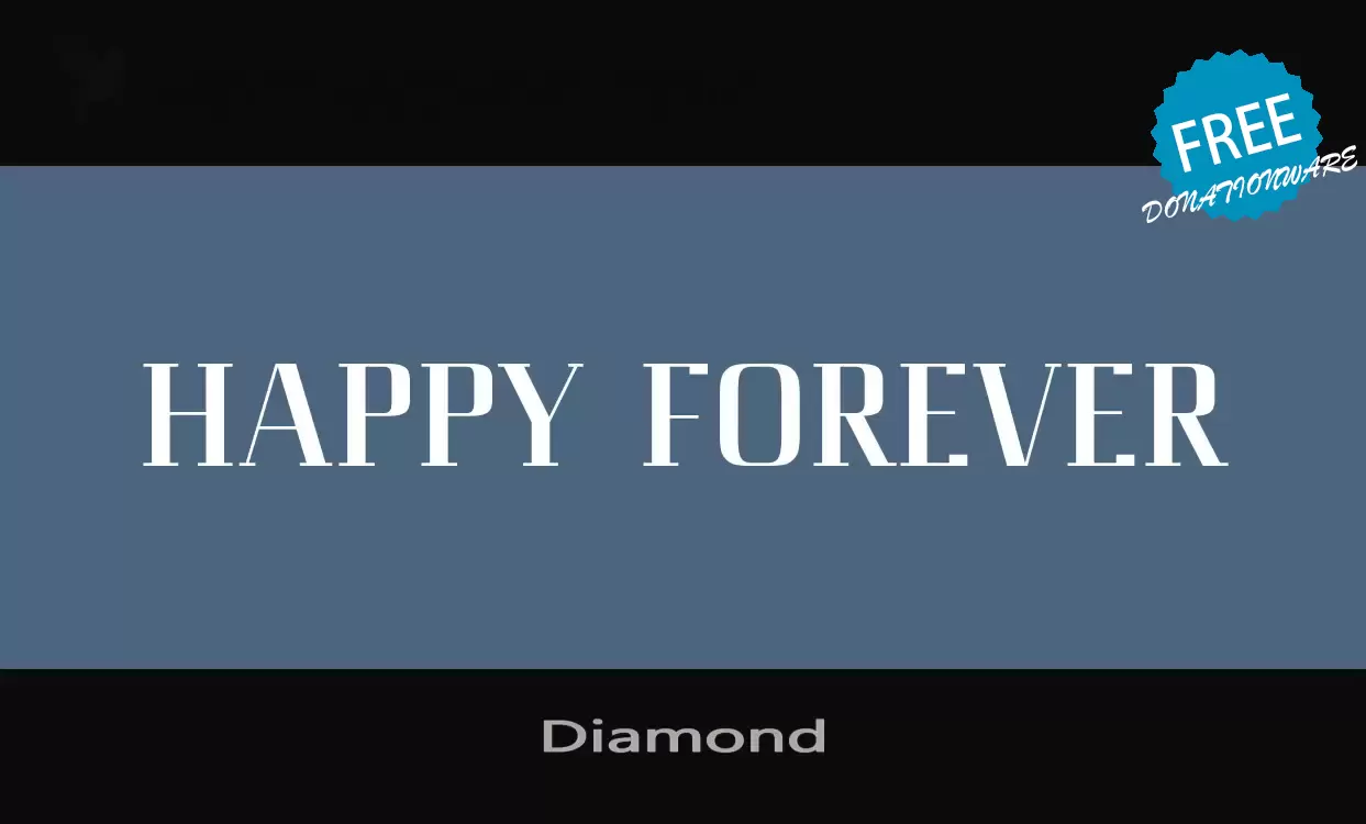 Font Sample of Diamond