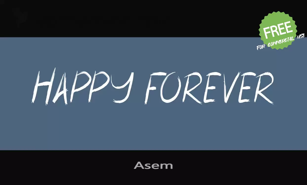 Font Sample of Asem