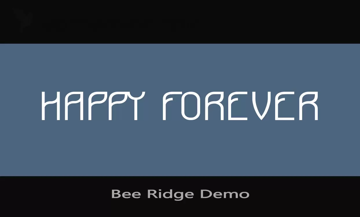 「Bee-Ridge-Demo」字体效果图