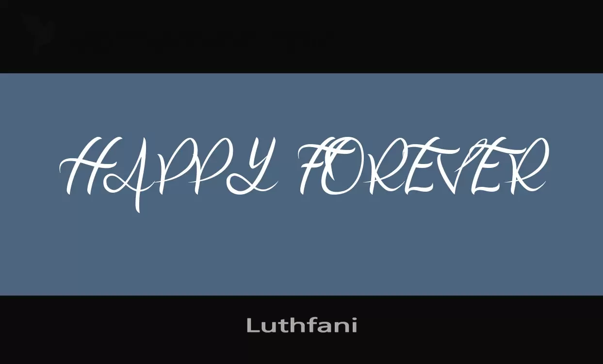 Font Sample of Luthfani