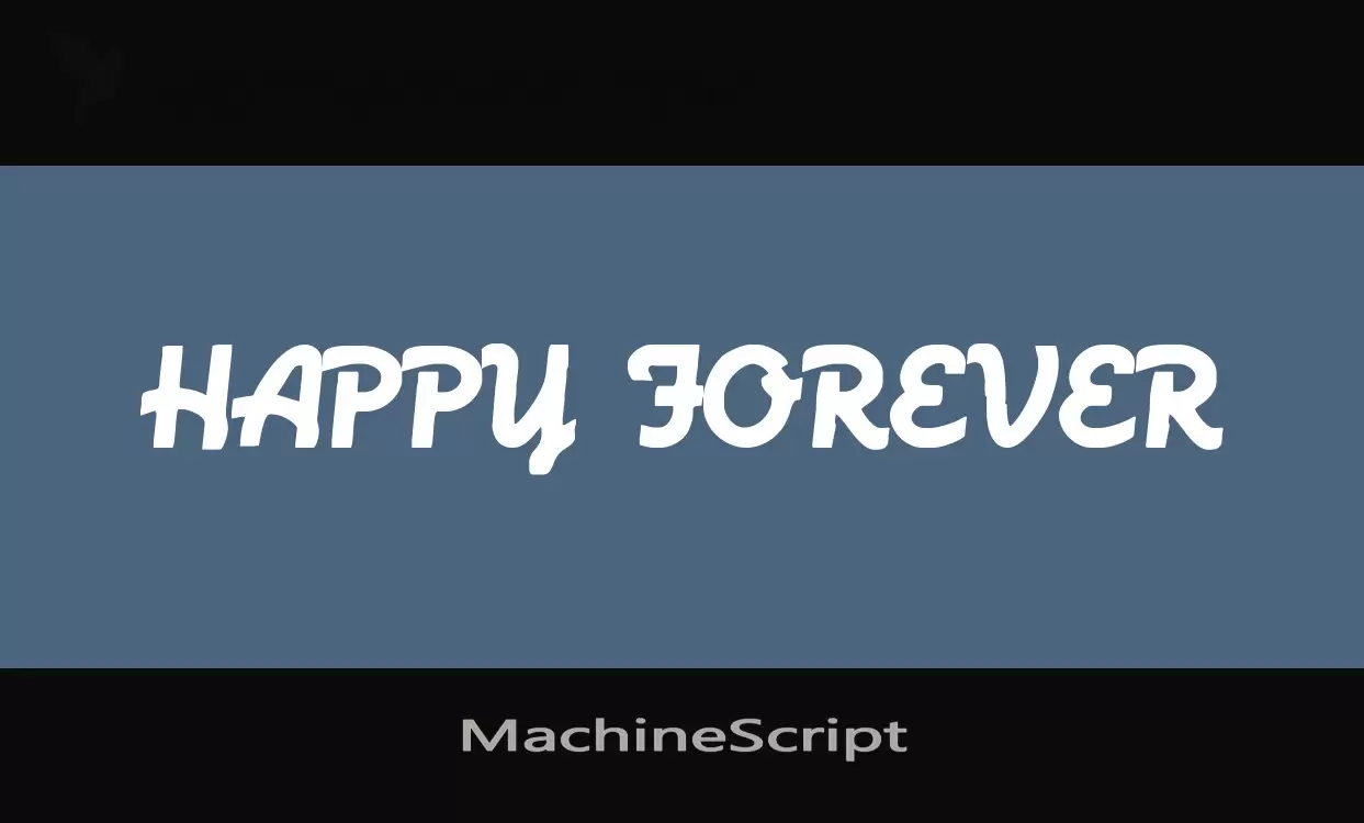 「MachineScript」字体效果图