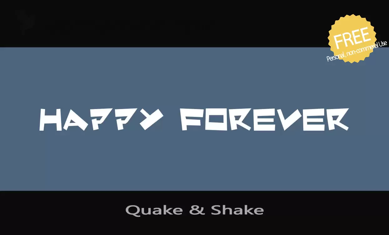 Font Sample of Quake-&-Shake