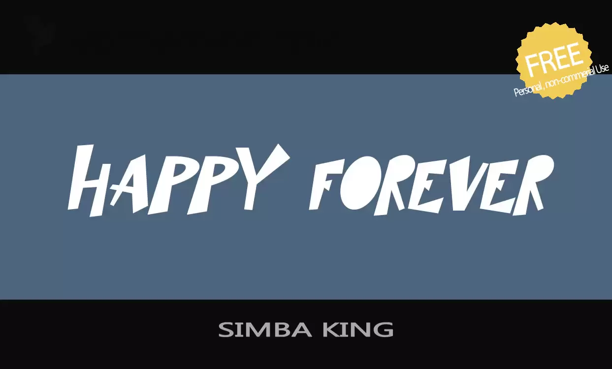 「SIMBA-KING」字体效果图