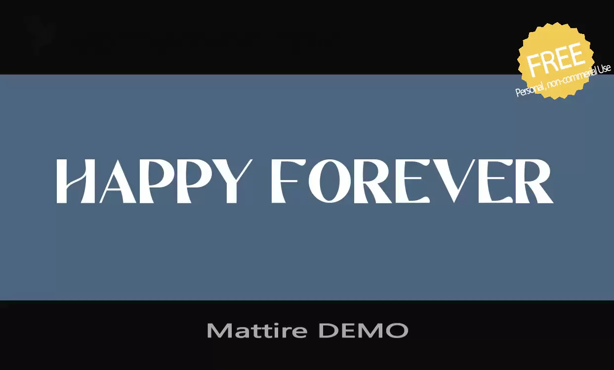 「Mattire-DEMO」字体效果图