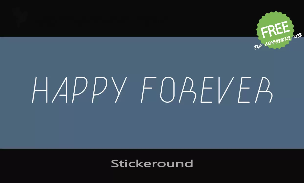 Font Sample of Stickeround