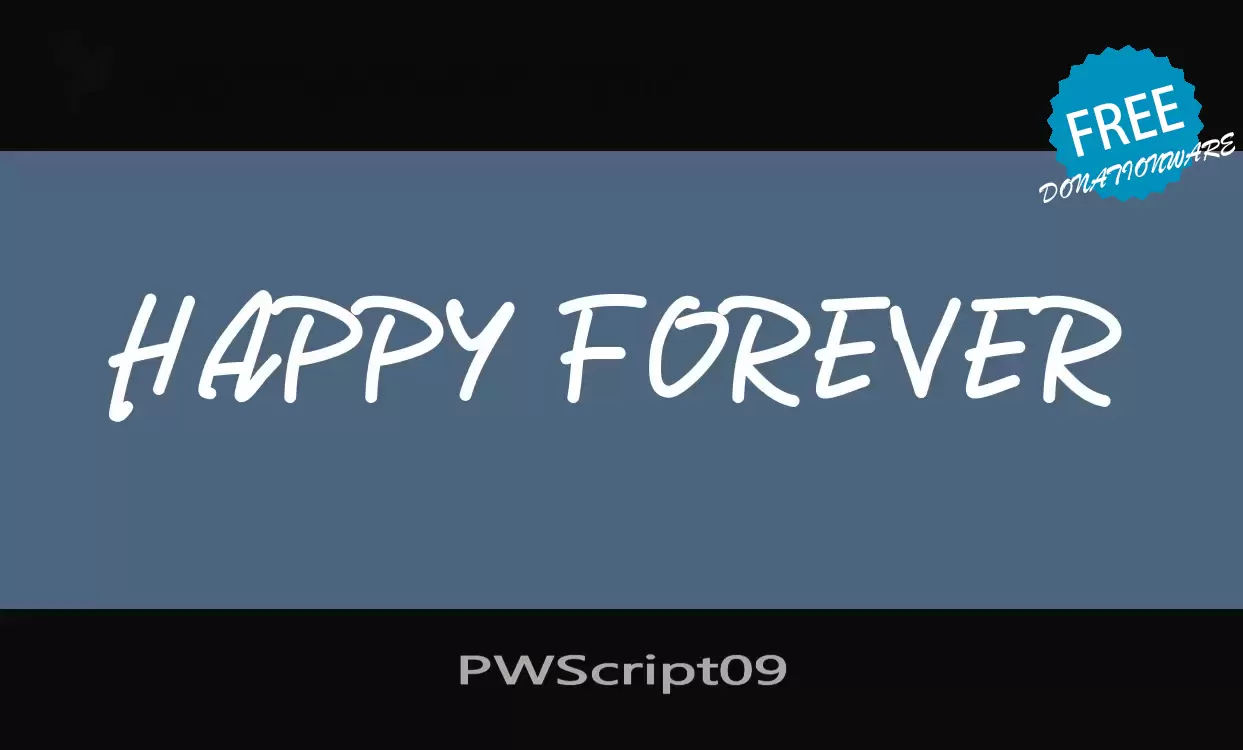 Font Sample of PWScript09