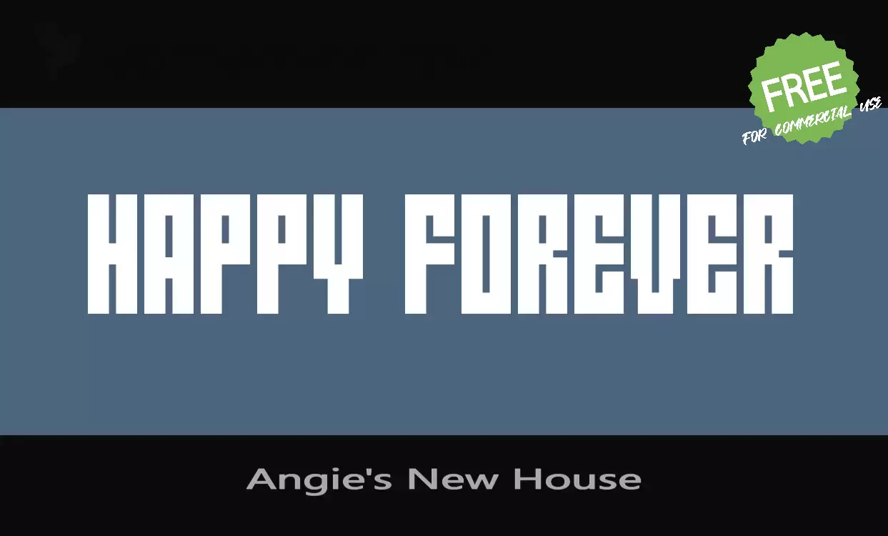 「Angie's New House」字体效果图