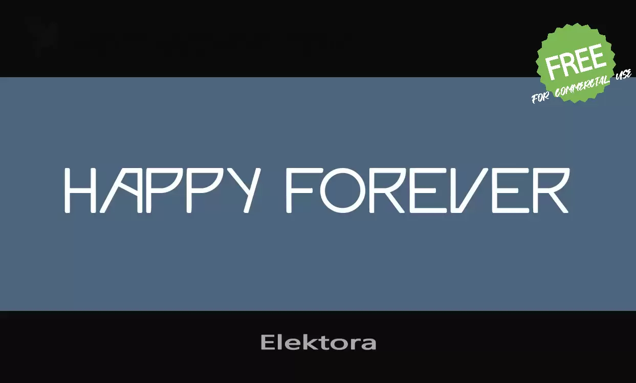 Font Sample of Elektora