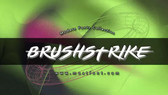 「BRUSHSTRIKE」字体排版样式