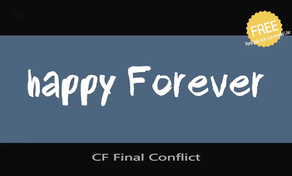 Font Sample of CF-Final-Conflict