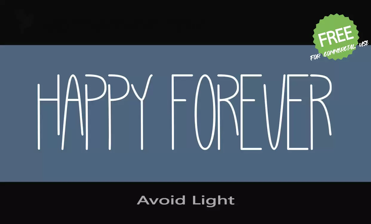 「Avoid Light」字体效果图