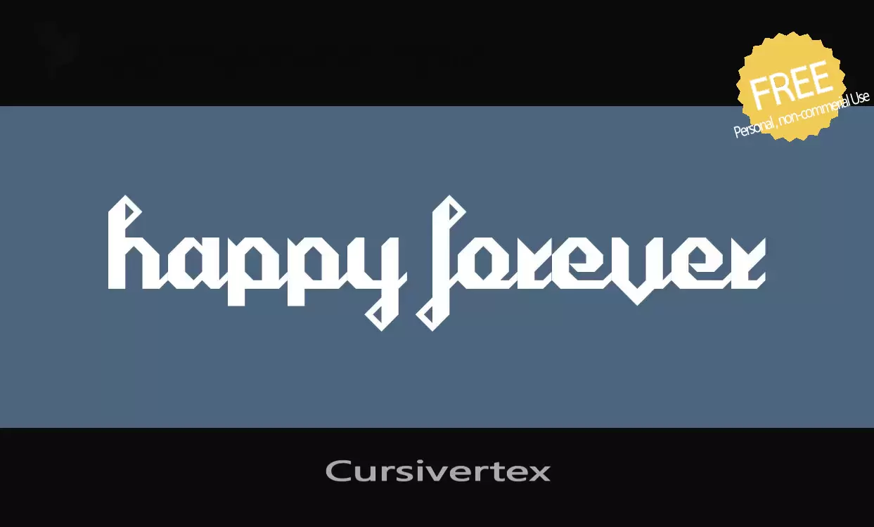 Font Sample of Cursivertex