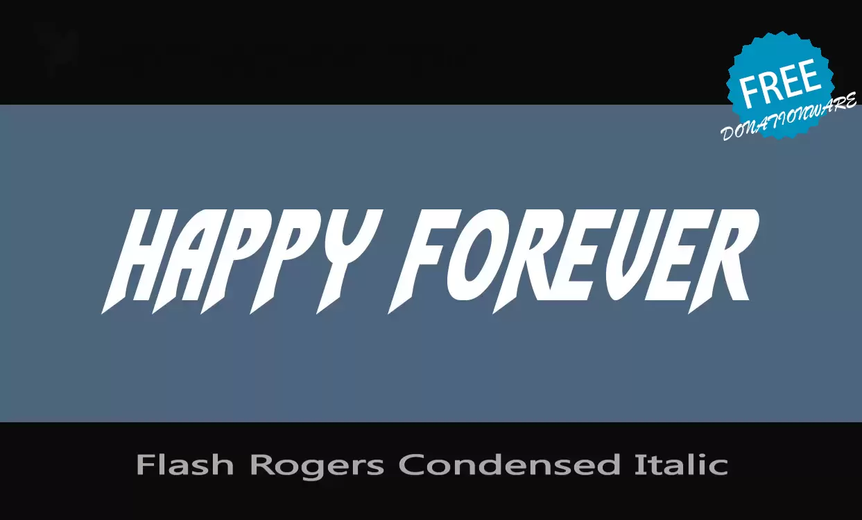 Sample of Flash-Rogers-Condensed-Italic