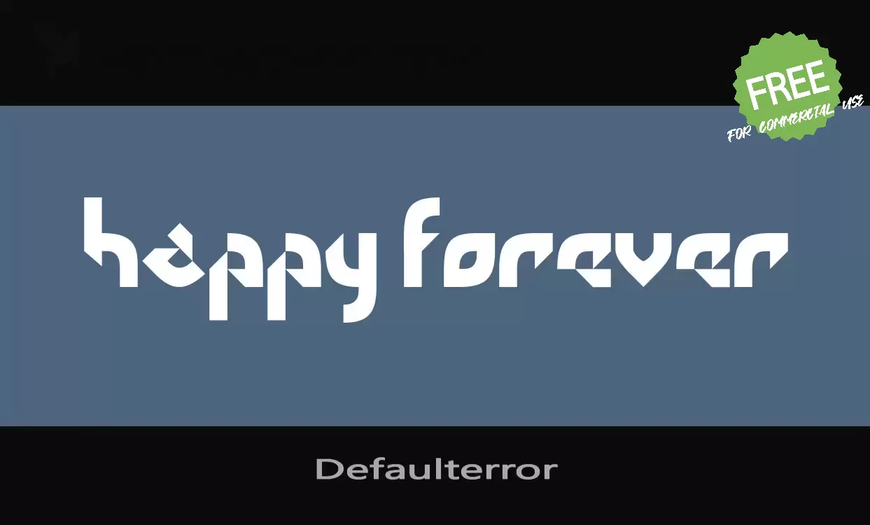 「Defaulterror」字体效果图