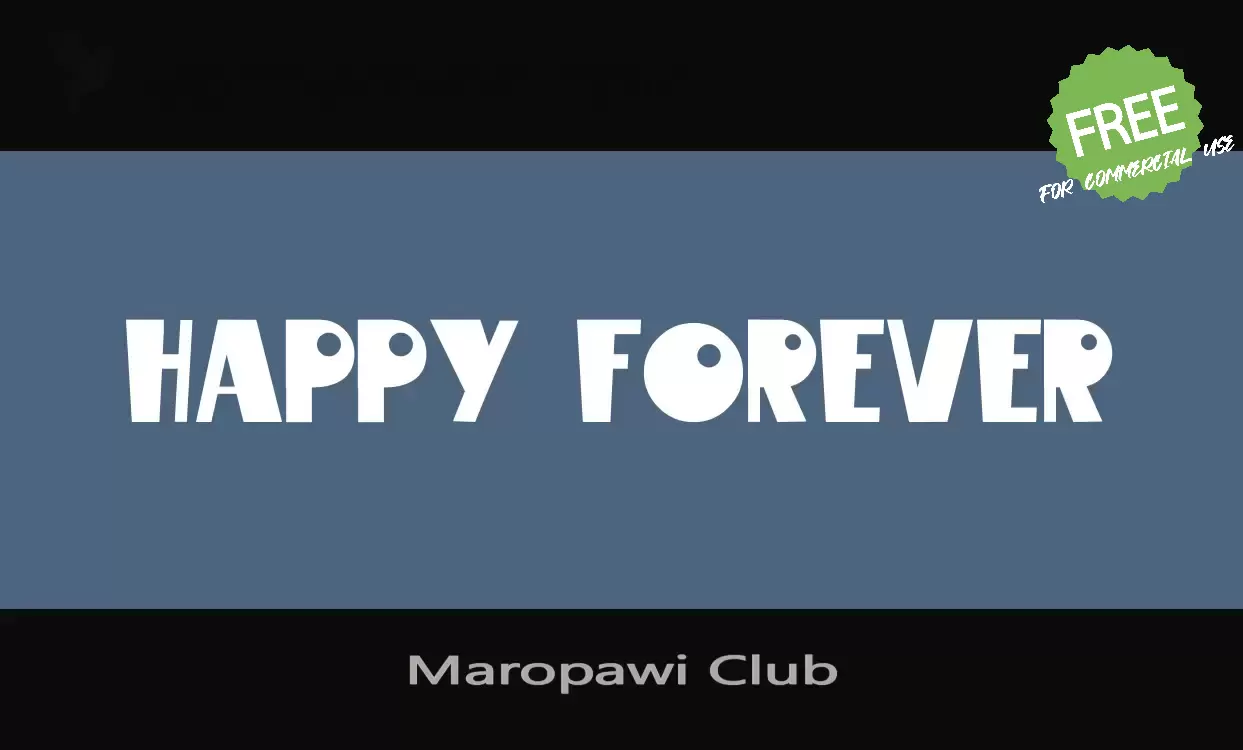 Font Sample of Maropawi-Club