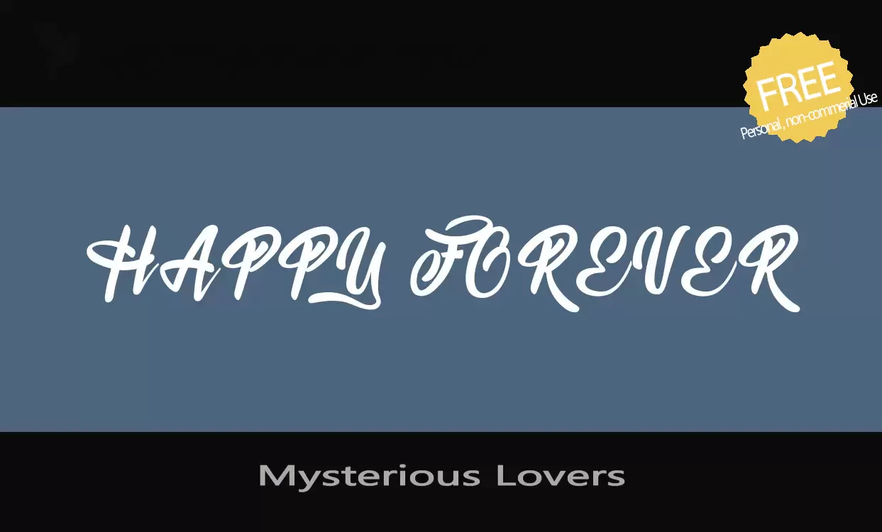 Font Sample of Mysterious-Lovers