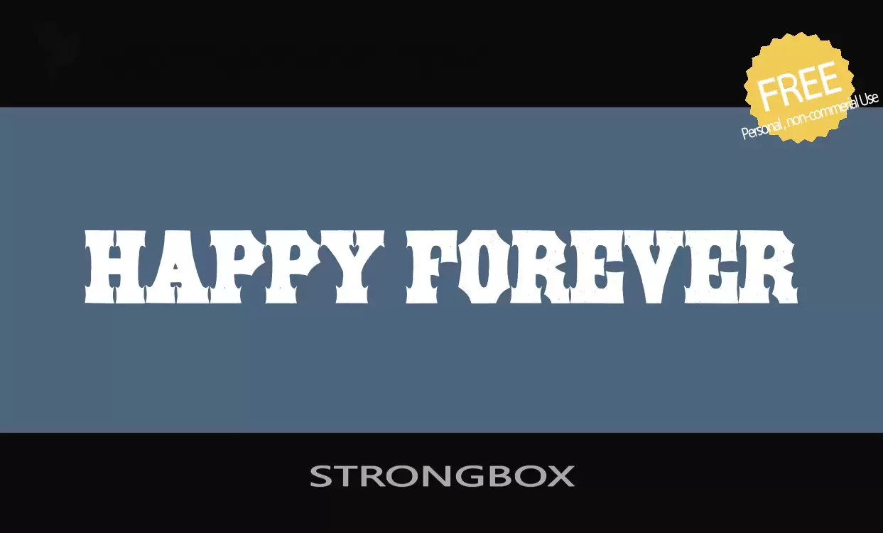 Font Sample of STRONGBOX