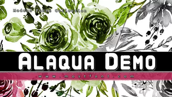 Typographic Design of Alaqua-Demo