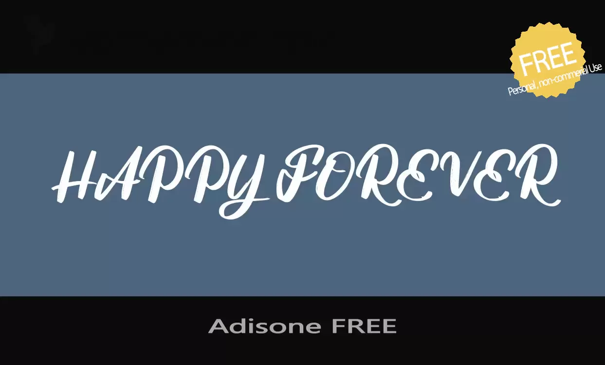 Font Sample of Adisone-FREE