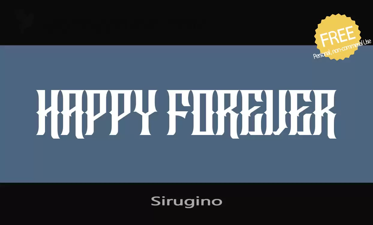 Font Sample of Sirugino