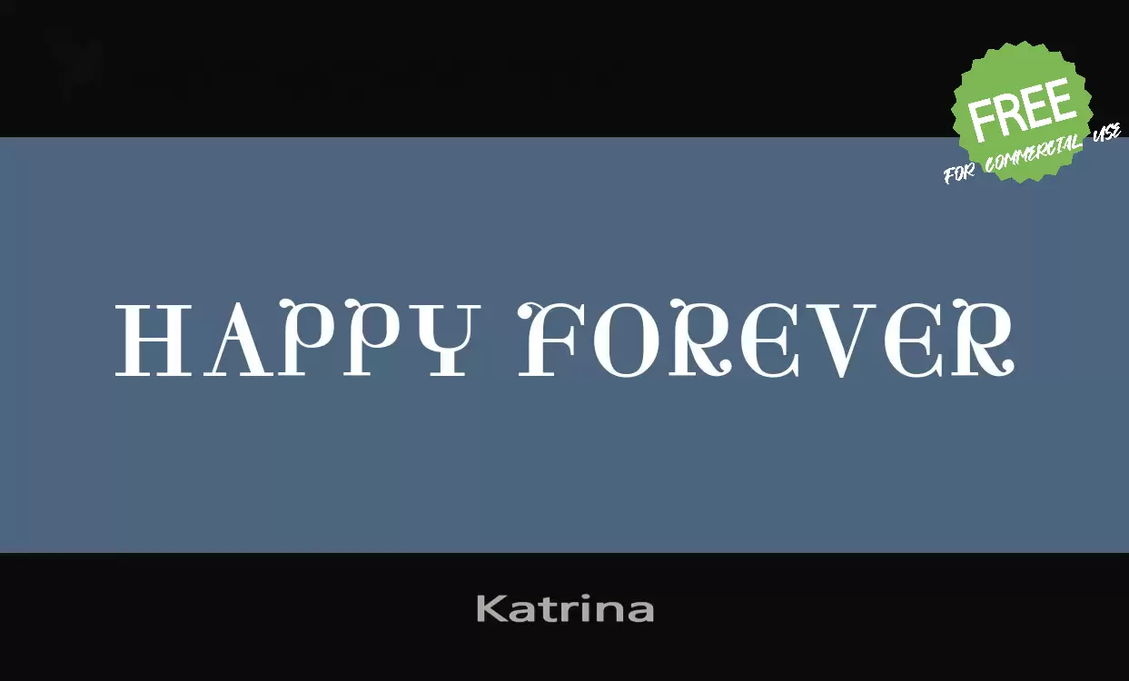 「Katrina」字体效果图