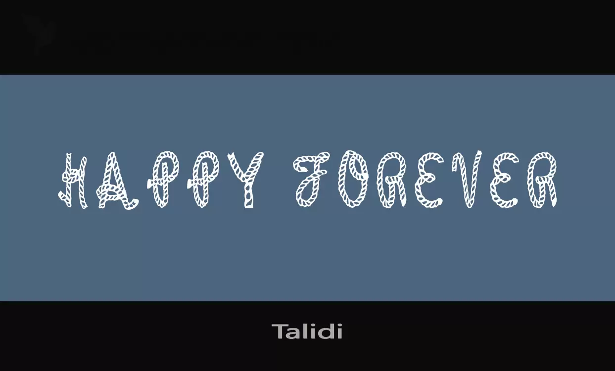 Font Sample of Talidi