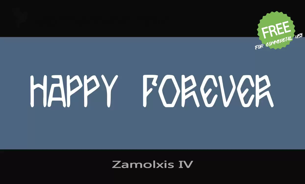 Font Sample of Zamolxis-IV