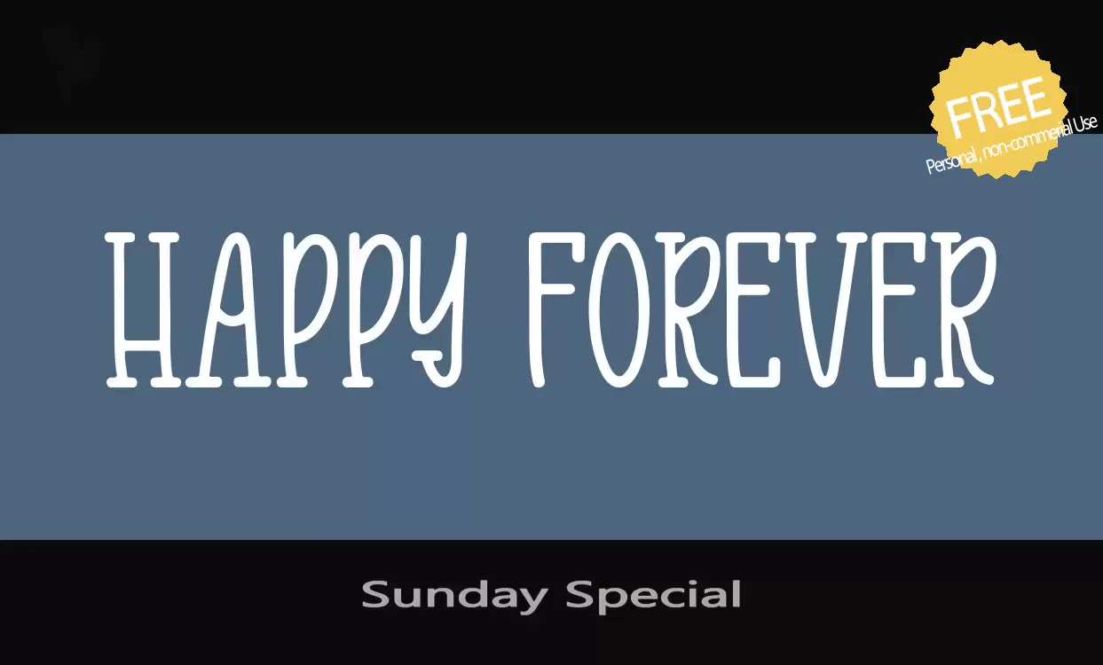 Font Sample of Sunday-Special