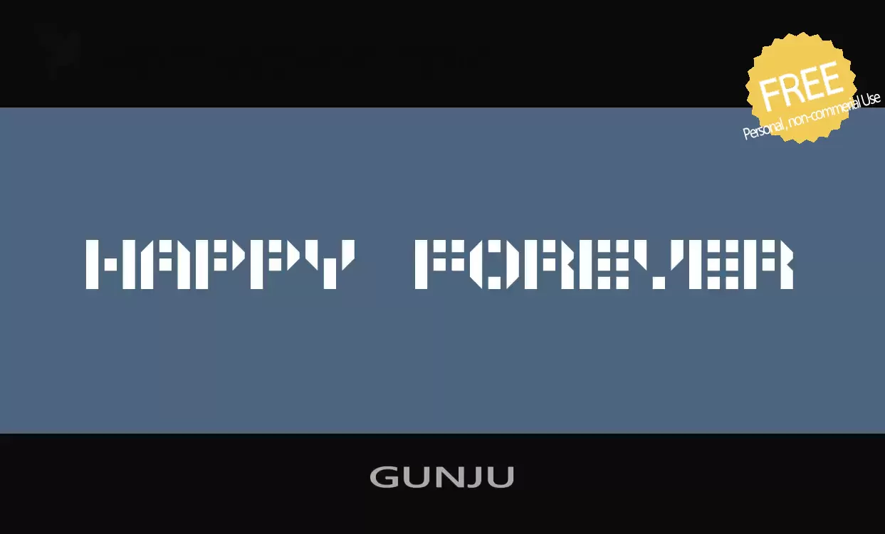 Font Sample of GUNJU