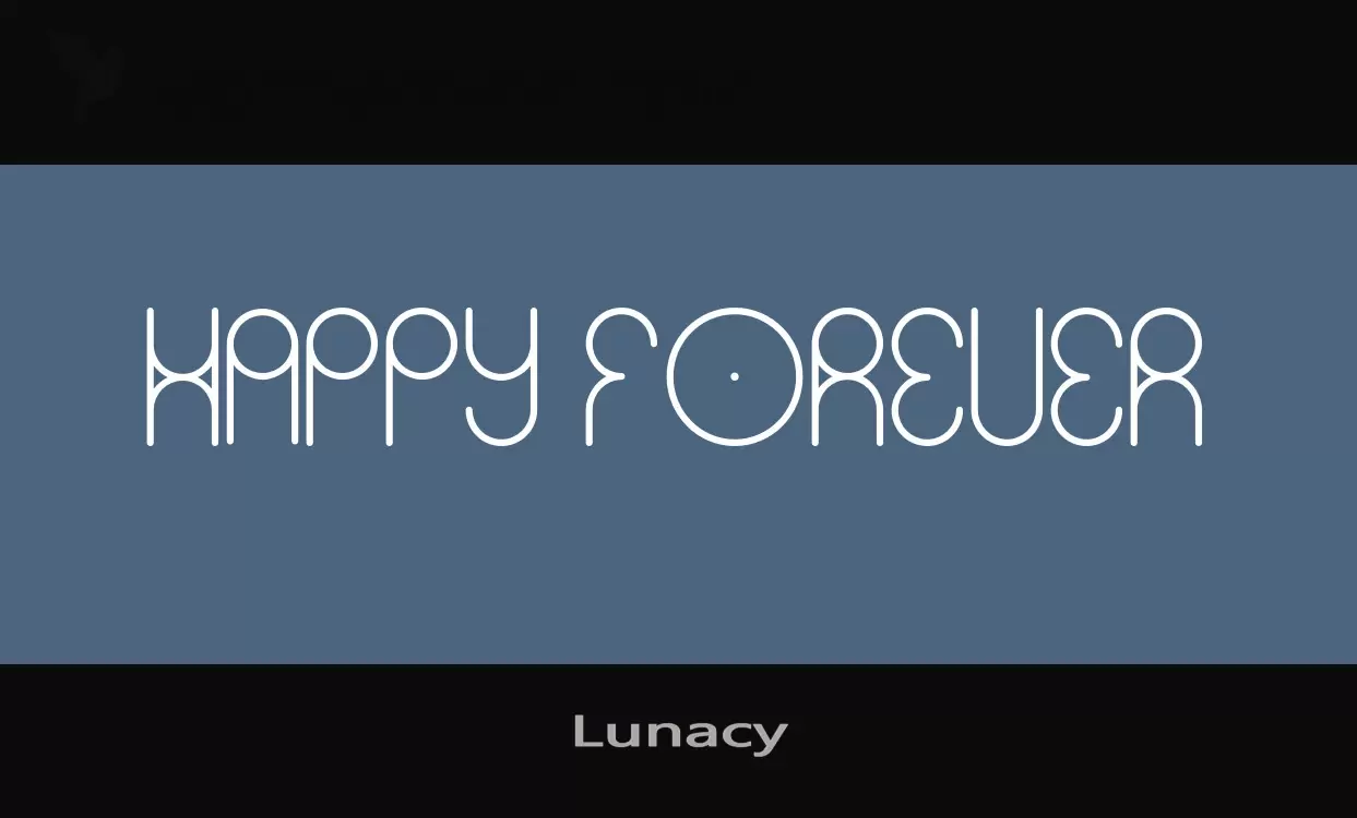 Font Sample of Lunacy