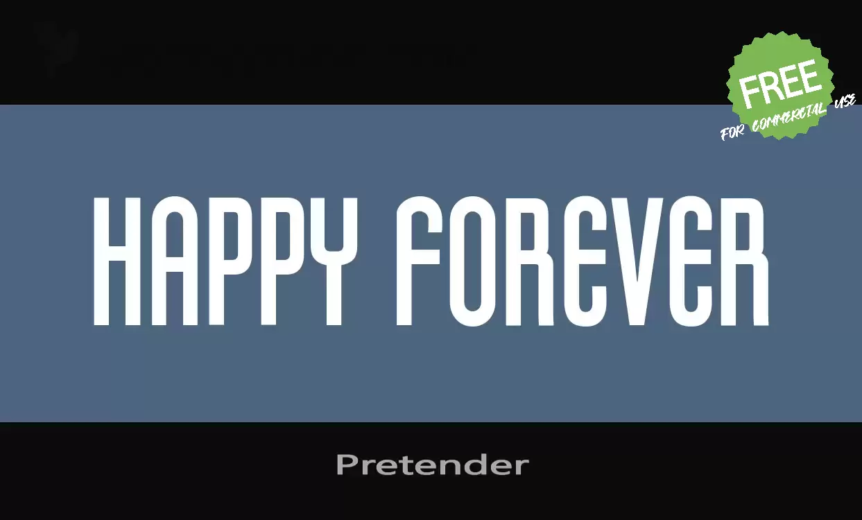 Font Sample of Pretender