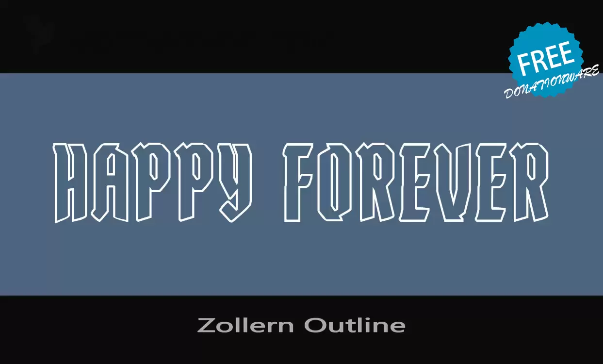 「Zollern-Outline」字体效果图