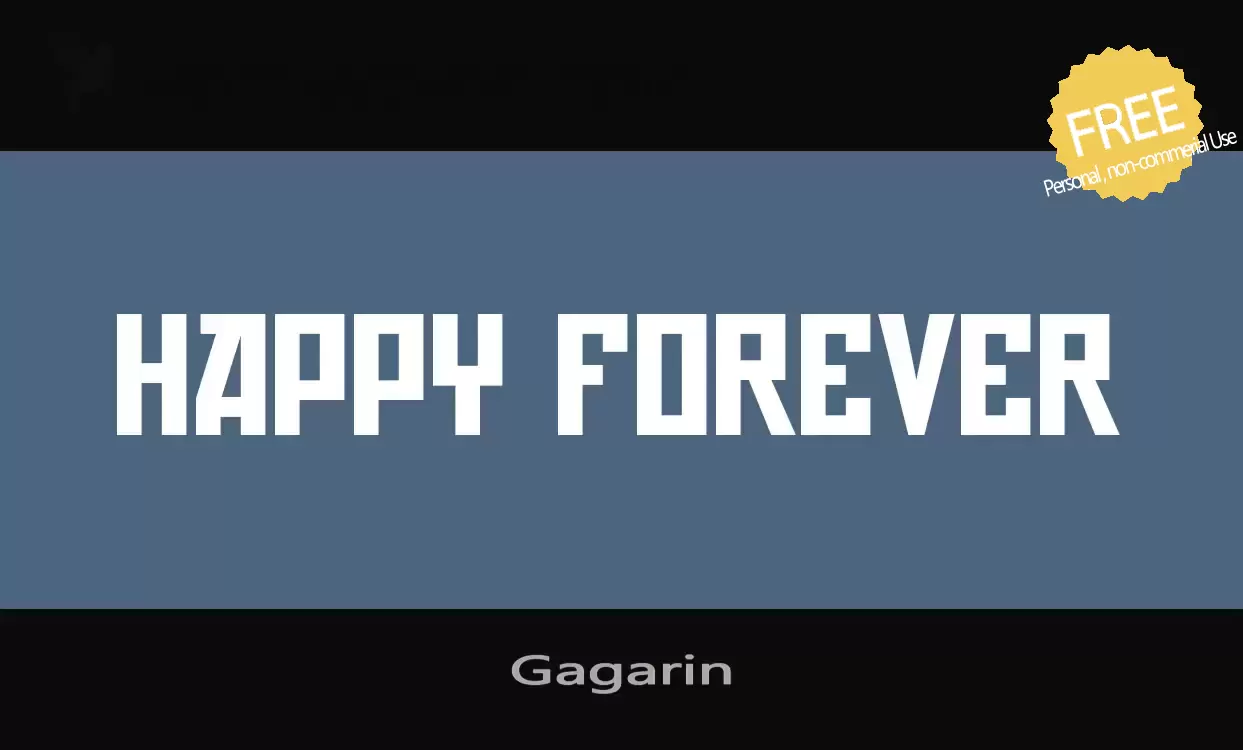 「Gagarin」字体效果图